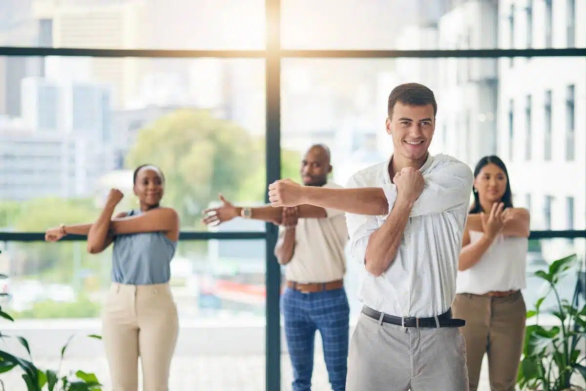 Activité sportive entre collègues